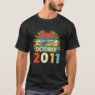 Geboren im Oktober 2011 9. Geburtstagsgeschenk Ret T-Shirt