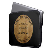 geboren im September 1980 Vintager Geburtstag Laptopschutzhülle (Vorderseite Links)