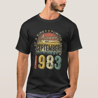 Geboren im September 1983 Geburtstag Vintag Retro T-Shirt