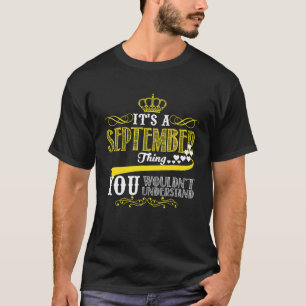Geboren im September Geburtstag im September T-Shirt