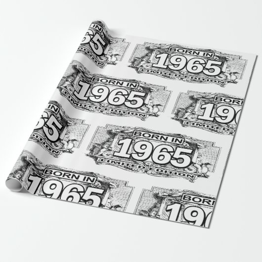 Geboren in 1965, limitierte Auflage, Wrapping Pape Geschenkpapier (Ungerollt)