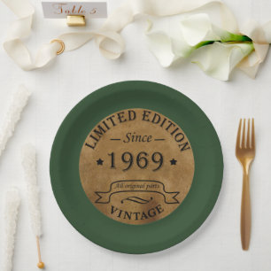 Geboren in 1969 Vintage-Geburtstag Pappteller