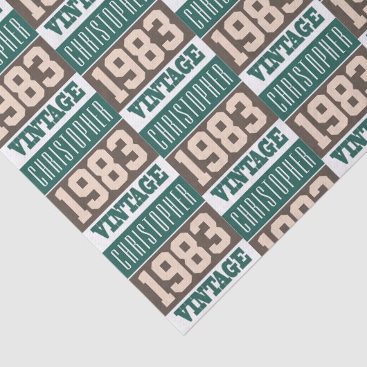 Geboren in 1983 Gewebepapier Seidenpapier (Detail)