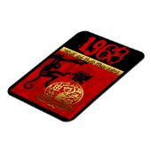 Geboren in Affe-Jahr 1968 - chinesische Astrologie Magnet (Linke Seite)