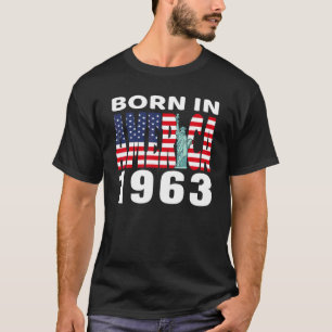 Geboren in Amerika 1963 Geburtstagsstatue der Libe T-Shirt