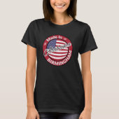 Geboren in Birmingham Alabama US Flagge Flag T-Shirt (Vorderseite)