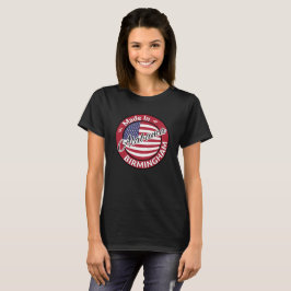 Geboren in Birmingham Alabama US Flagge Flag T-Shirt