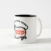 Geboren in chinesischer Schwein-Jahrgewohnheit Zweifarbige Tasse (VorderseiteRechts)