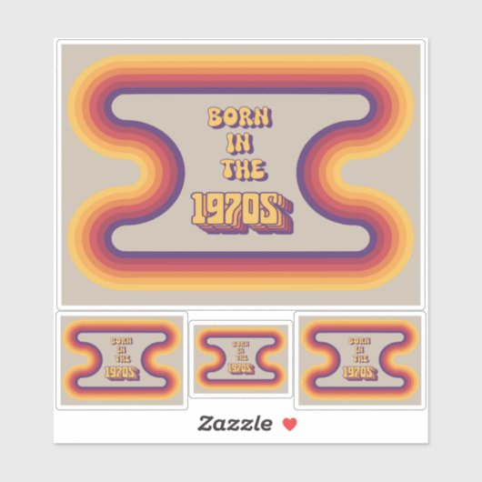 Geboren in den 1970er Jahren, Millennials, Gen X, Aufkleber (Blatt)