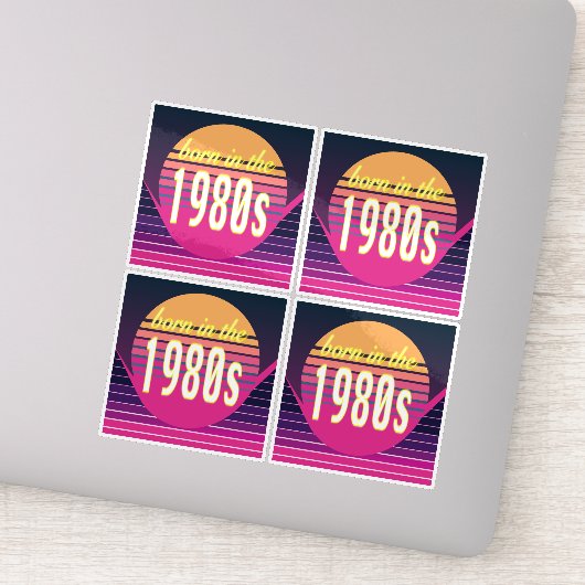 Geboren in den 1980er Jahren, Millennials, Gen X, Aufkleber (Detail)