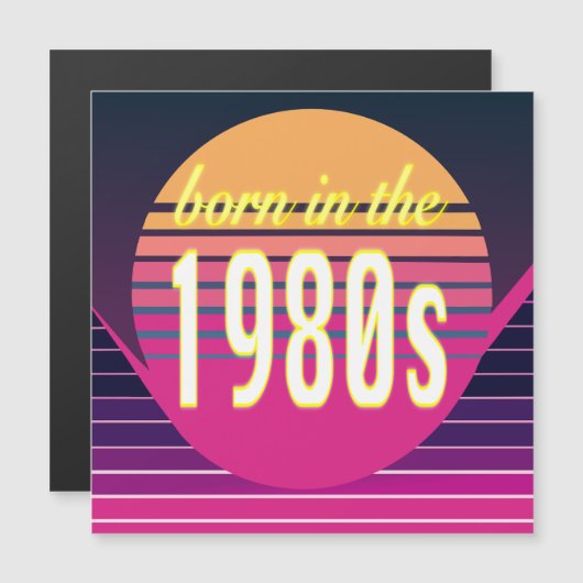 Geboren in den 1980er Jahren, Millennials, Gen X,  Magneteinladung (Vorne/Hinten)