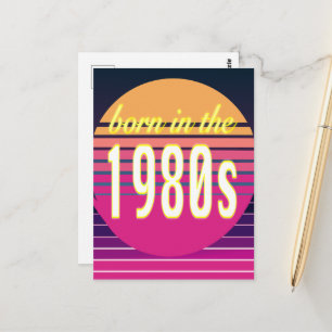 Geboren in den 1980er Jahren, Millennials, Gen X, Postkarte