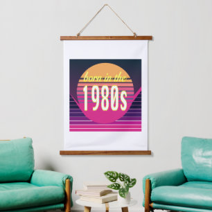 Geboren in den 1980er Jahren, Millennials, Gen X, Wandteppich Mit Holzrahmen