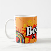 "Geboren in den 80er Jahren" Orange Logo Retro Tas Kaffeetasse (Links)