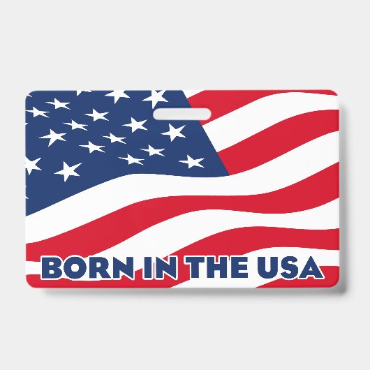 Geboren in den USA Ausweis (Vorderseite)