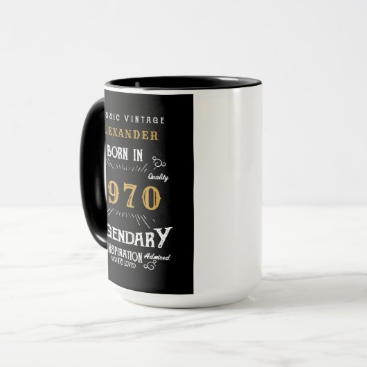 Geboren in der Legende von 1970 Tasse (Vorderseite Links)