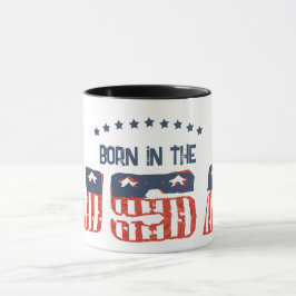 Geboren in der USA Grunge Version Patriotic Tasse