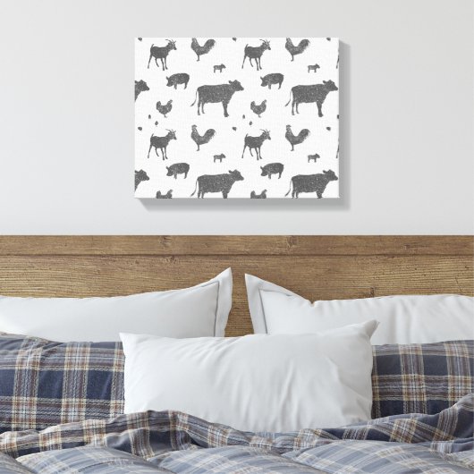 Geboren in einer Stallkanvas Leinwanddruck (Insitu (Schlafzimmer))