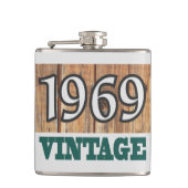 Geboren in Flasche von 1969 Flachmann (Vorderseite)