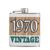 Geboren in Flasche von 1970 Flachmann (Vorderseite)