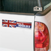 Geboren in Honolulu-Autoaufkleber Autoaufkleber (Auf Lkw)