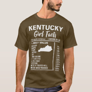 Geboren in Kentucky Kentucky Girl Fakten T-Shirt