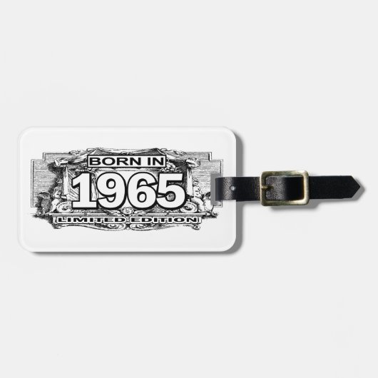 Geboren in Limited Edition von 1965 Gepäckanhänger (Vorderseite horizontal)