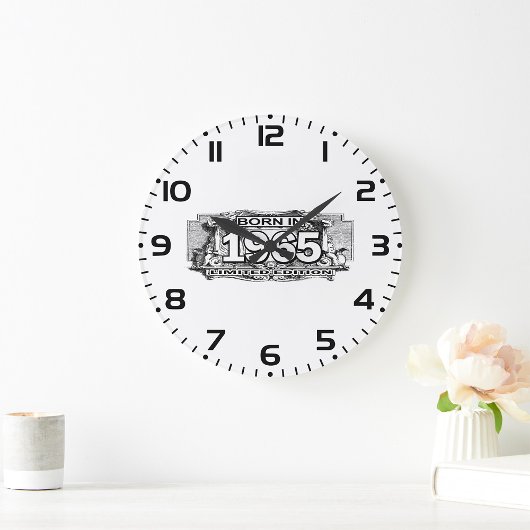 Geboren in Limited Edition von 1965 Große Wanduhr