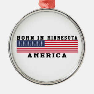 Geboren in Minnesota Ornament Aus Metall