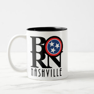 GEBOREN IN Nashville Zweifarbige Tasse