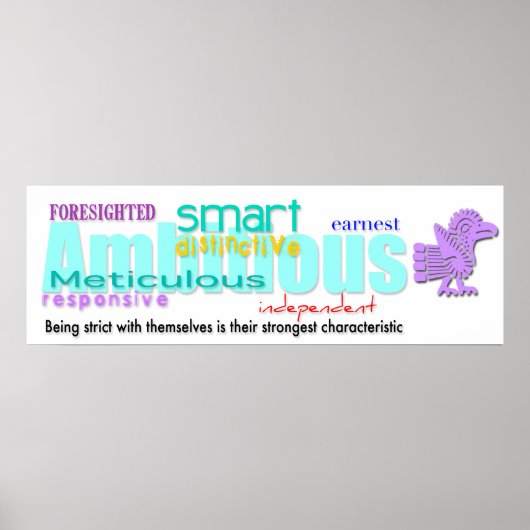 Geboren in Rooster-Jahr Persönlichkeitspaket Poste Poster (Vorne)