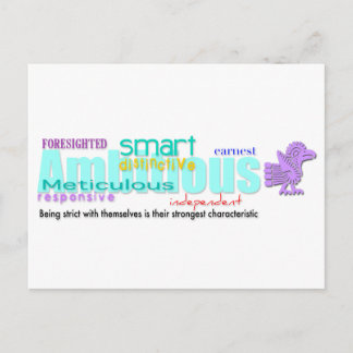 Geboren in Roster-Jahr Persönlichkeit Postkarte 2