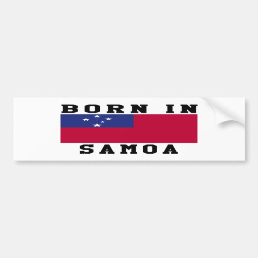 Geboren in Samoa-Inseln Autoaufkleber (Vorne)
