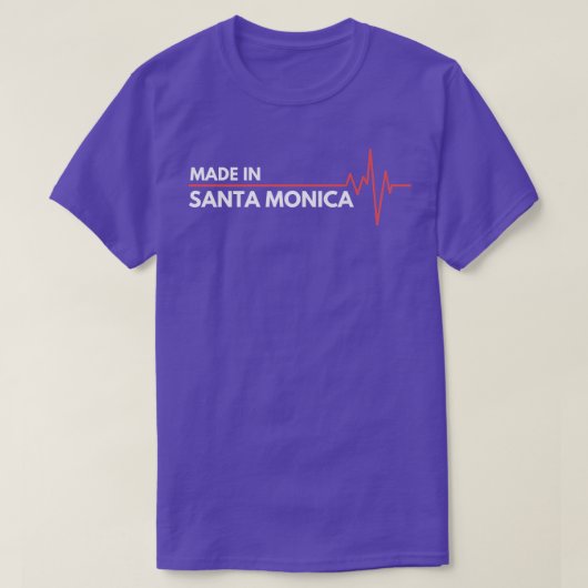 Geboren in Santa Monica California USA Cali Birth T-Shirt (Design vorne)