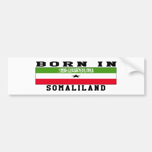 Geboren in Somaliland Autoaufkleber (Vorne)