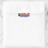 Geboren in Südafrika Runder Aufkleber (Tasche)
