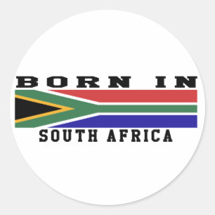 Geboren in Südafrika Runder Aufkleber