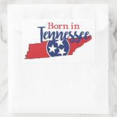 Geboren in Tennessee Staat Symbols Freiwilliger St Rechteckiger Aufkleber (Tasche)