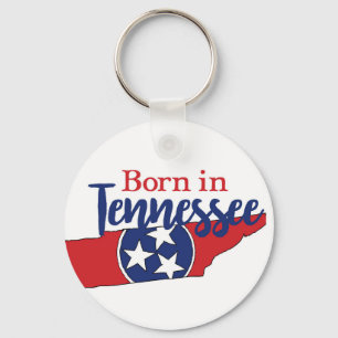 Geboren in Tennessee Staat Symbols Freiwilliger St Schlüsselanhänger