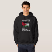 Geboren jordanische jordanische Amerikanerin Staat Hoodie (Vorne ganz)