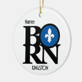 GEBOREN Kingston Quebec Keramik Ornament (Links)