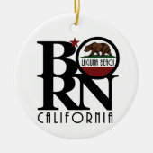 GEBOREN Laguna Beach California Keramik Ornament (Vorne)