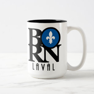 GEBOREN Laval Quebec 15oz Zweifarbige Tasse