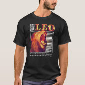 Geboren Leo Zodiac Sign Astrologie Horoskop Roarin T-Shirt (Vorderseite)