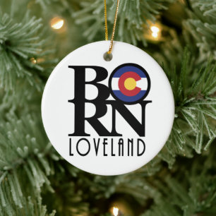 GEBOREN Loveland Colorado Keramik Ornament