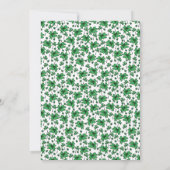 Geboren Lucky Little Saint Patrick Rabbit Babydusc Einladung (Rückseite)