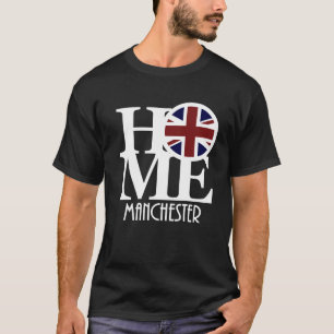 GEBOREN Manchester England (weißer Text) T-Shirt