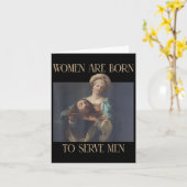 Geboren, Männer zu bedienen Funny Boss Girl Motivi Karte (Gelbe Blume)