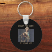 Geboren, Männer zu bedienen Funny Boss Girl Motivi Schlüsselanhänger (Vorderseite)