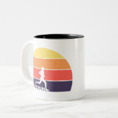 Geboren, - männlichen Läufer laufen zu lassen Zweifarbige Tasse (Vorderseite Links)